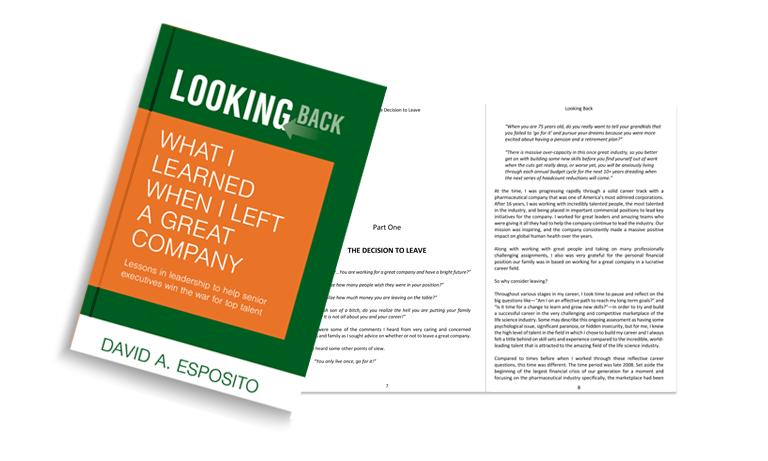 Looking Back Book for Senior Executive Leaders by David Esposito